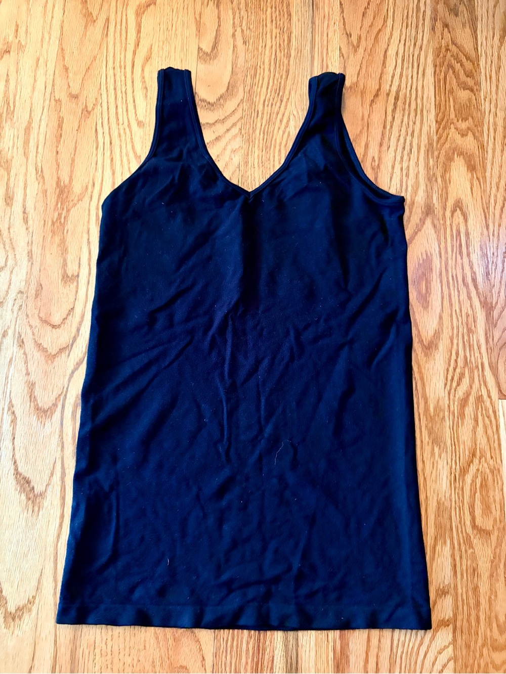 M. Rena Black Scoop or V-Neck Tank Top